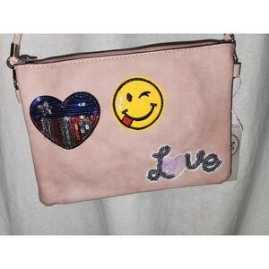 New Moda crossbody purse light pink‎
